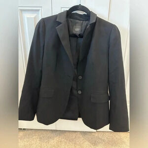 J Crew Super 120s 2 Button Jacket Women Black Wool Blazer Work Career 23346 sz 2
